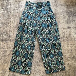 Bandini Womens Bohemian Wide Leg High Rise Hippie Pants Plus Size READ******